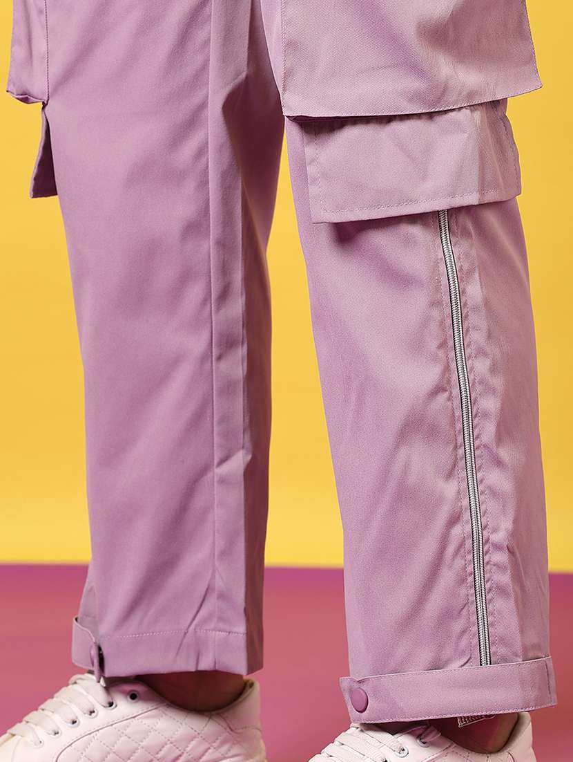 women solid mid rise cargo - 21690079 -  Standard Image - 5