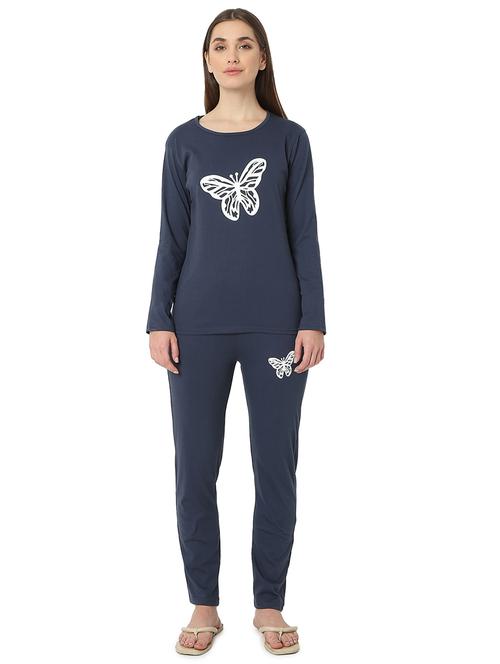 women printed cotton nightwear set - 21690413 -  Standard Image - 0