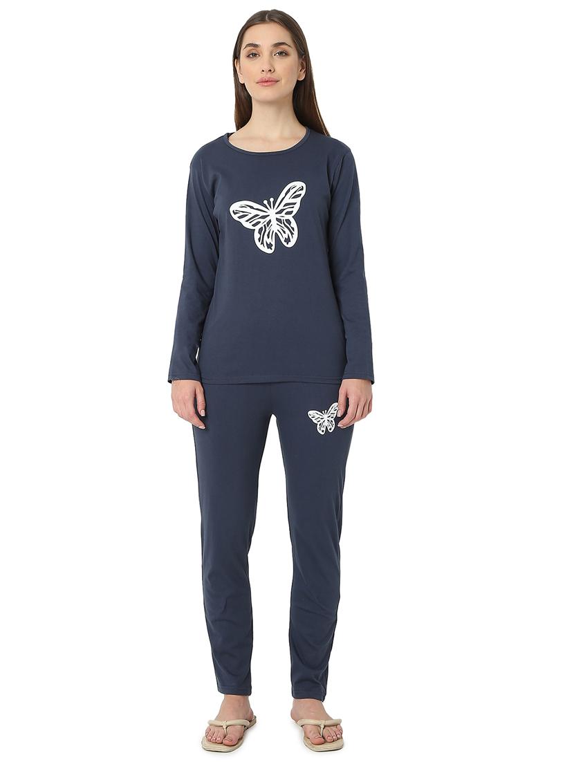women printed cotton nightwear set - 21690413 -  Zoom Image - 0