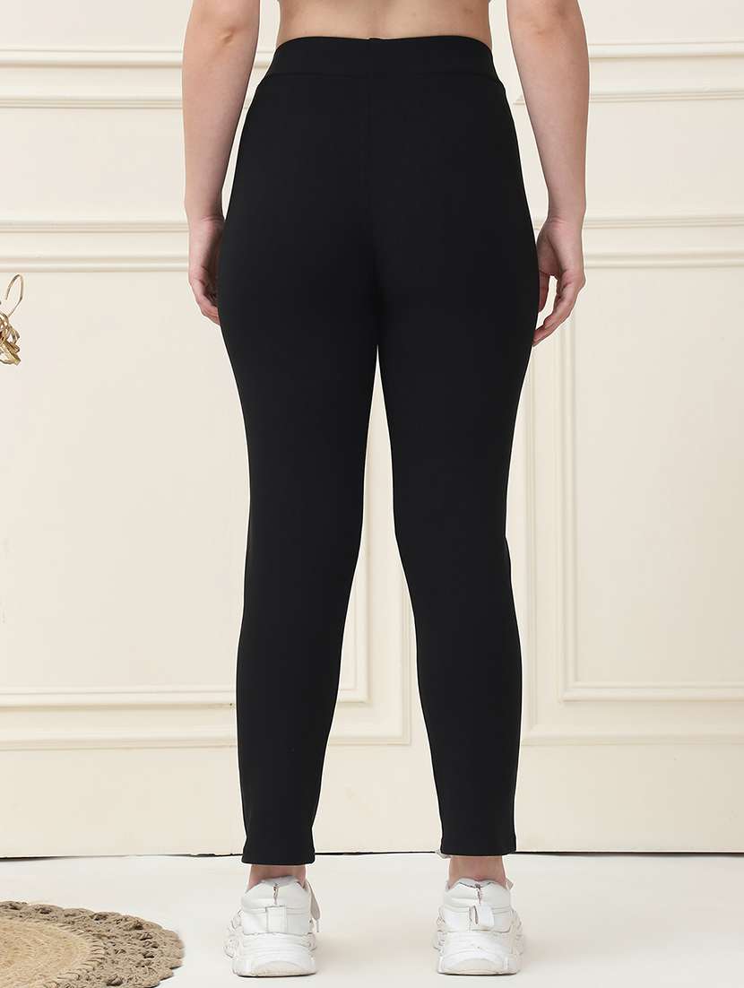 women solid high rise jegging - 21690667 - Standard Image - 3