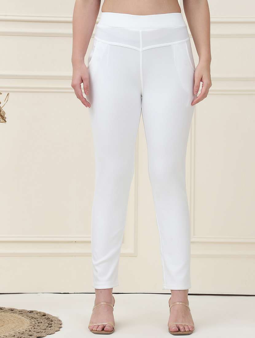 women solid high rise jegging - 21690668 - Zoom Image - 0