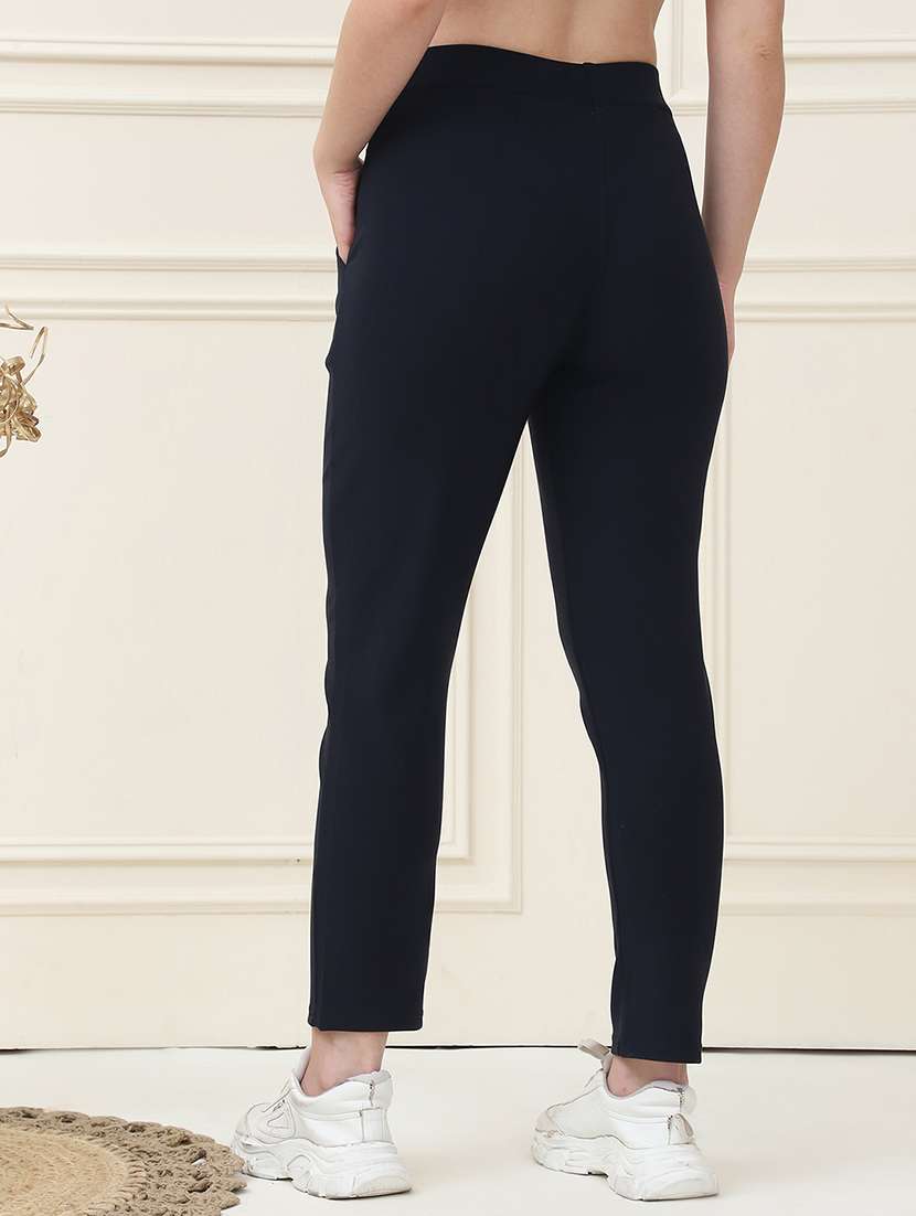 women solid high rise jegging - 21690673 -  Standard Image - 3