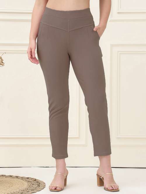 women solid high rise jegging - 21690674 -  Standard Image - 0