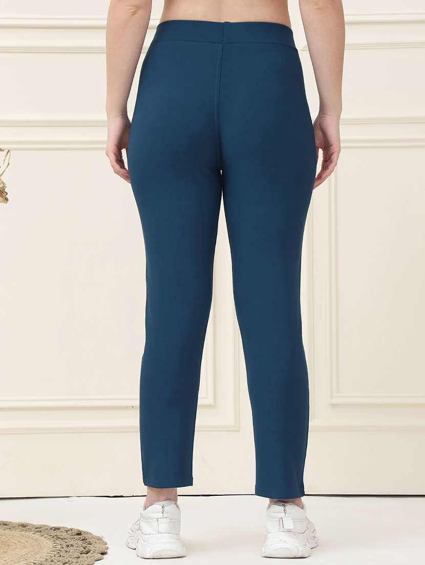 women solid high rise jegging - 21690675 -  Standard Image - 3