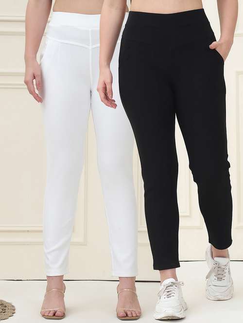 women pack of 2 solid jegging - 21690677 -  Standard Image - 0
