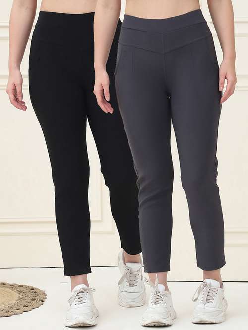 women pack of 2 solid jegging - 21690678 -  Standard Image - 0