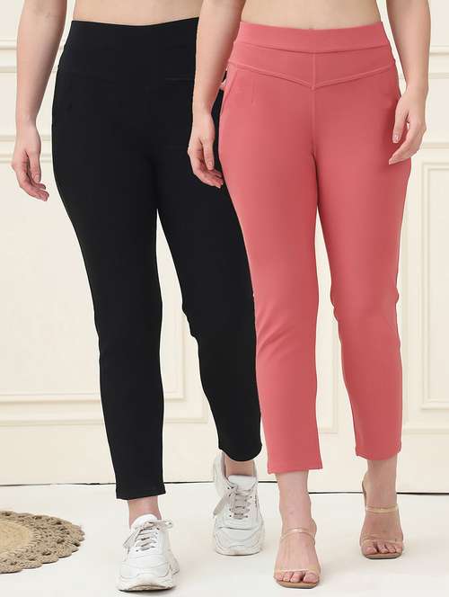 women pack of 2 solid jegging - 21690680 -  Standard Image - 0