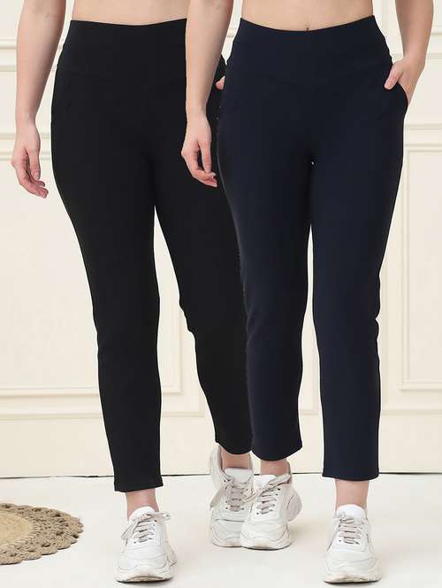 women pack of 2 solid jegging - 21690682 -  Standard Image - 0
