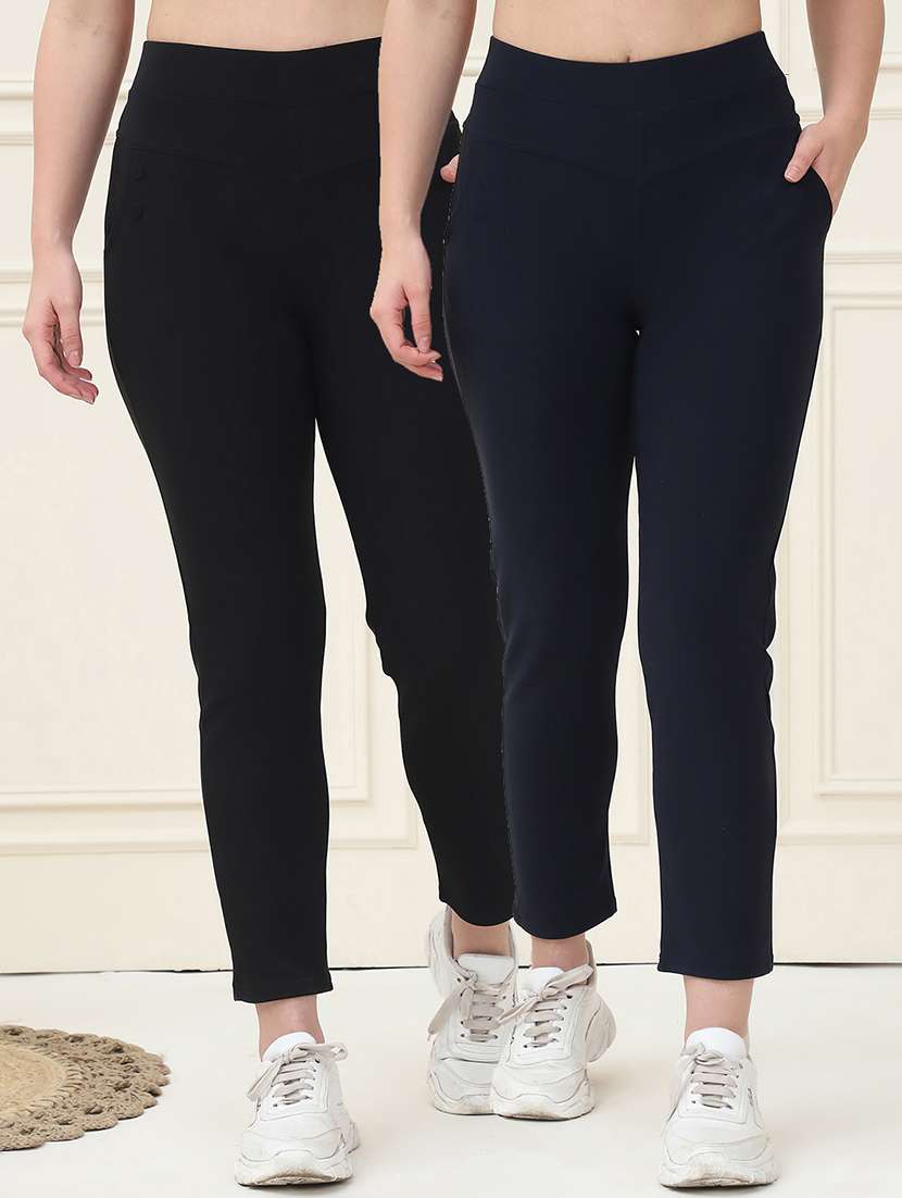 women pack of 2 solid jegging