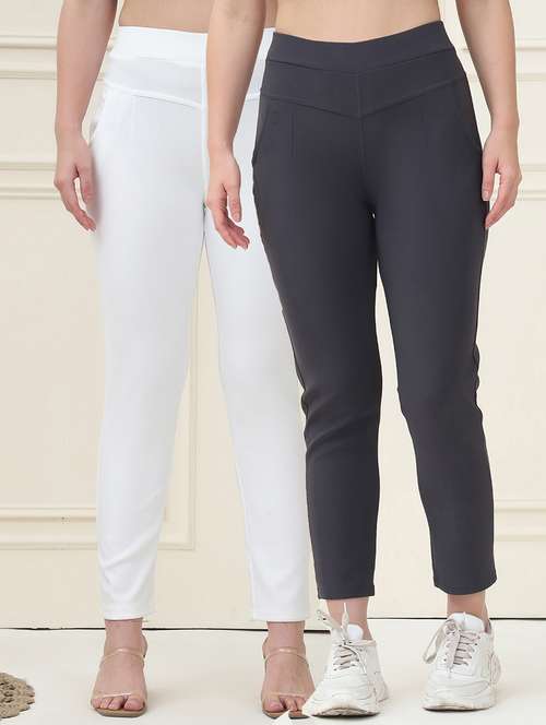 women pack of 2 solid jegging - 21690686 -  Standard Image - 0