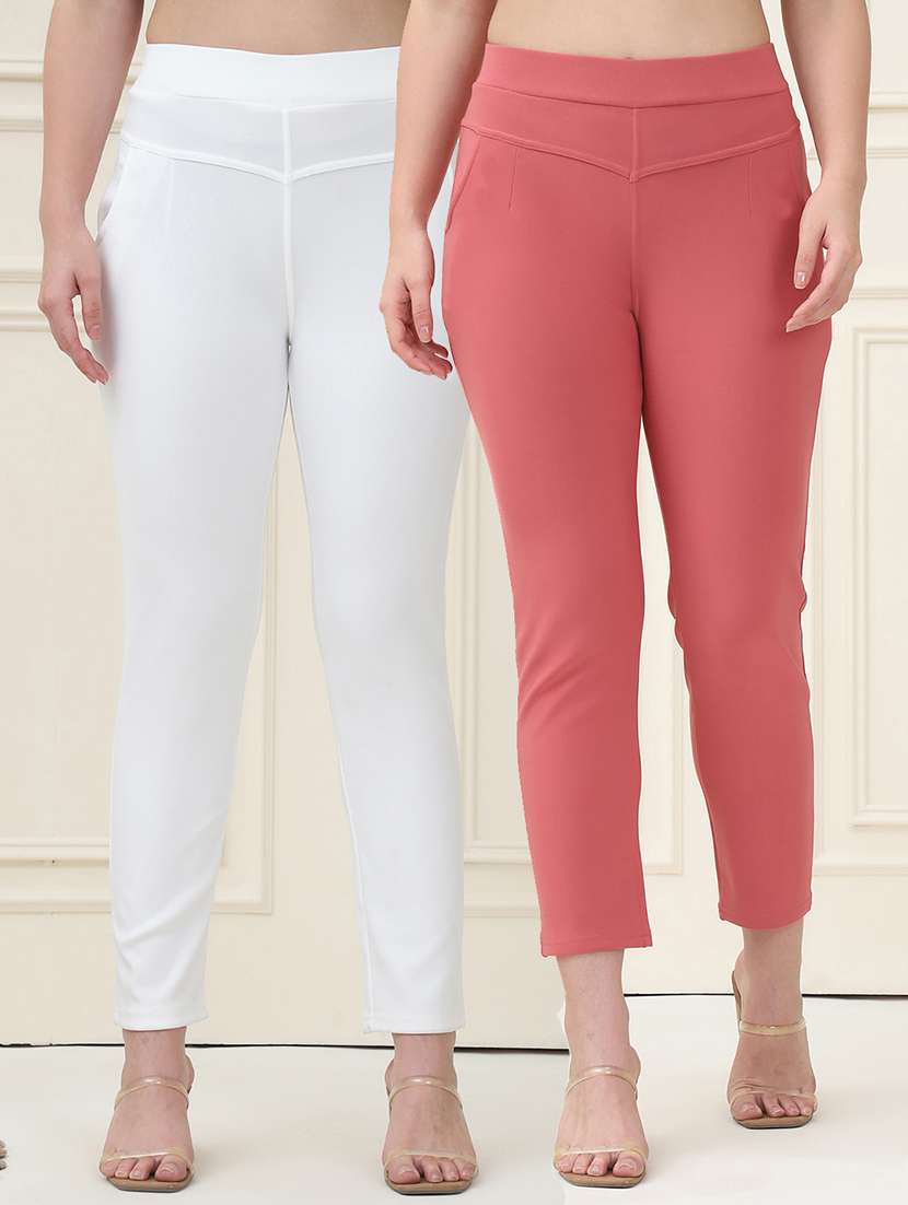 women pack of 2 solid jegging