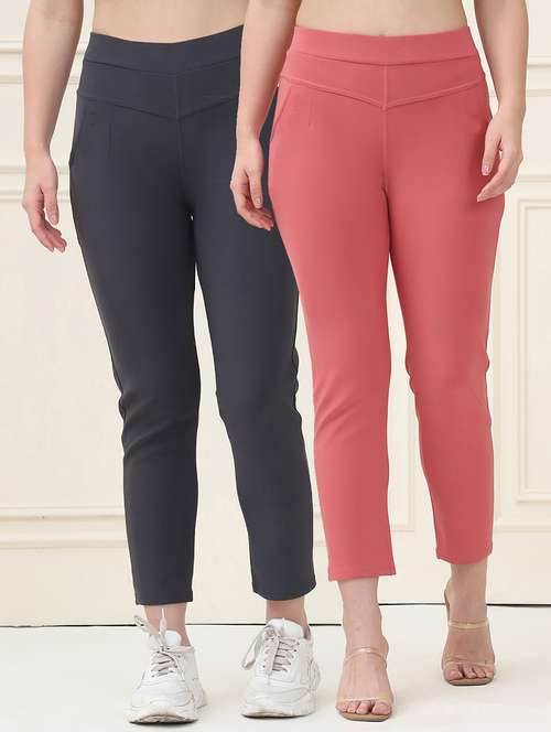 women pack of 2 solid jegging - 21690695 -  Standard Image - 0