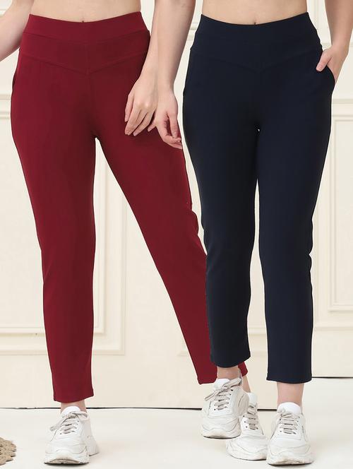 women pack of 2 solid jegging - 21690703 - Standard Image - 0