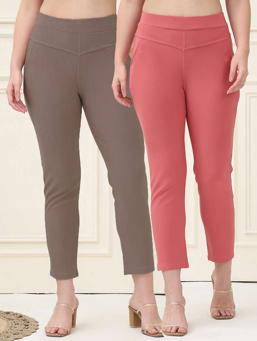 women pack of 2 solid jegging