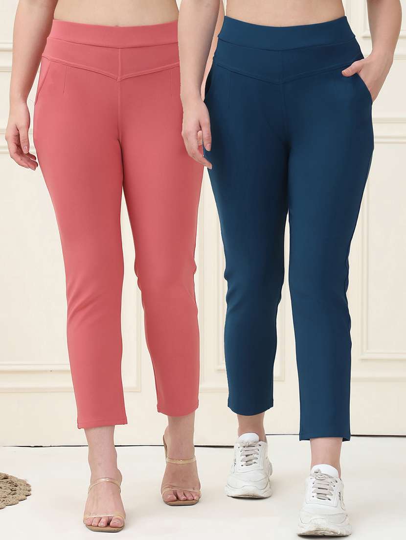women pack of 2 solid jegging