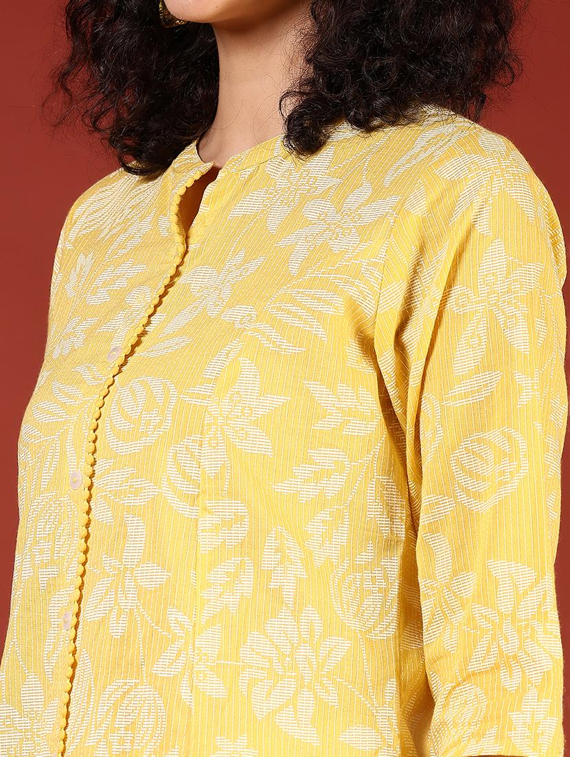 women printed mandarin neck kurta - 21690807 - Standard Image - 5