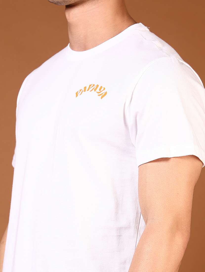 men front & back print round neck regular fit t-shirt - 21690814 -  Standard Image - 3
