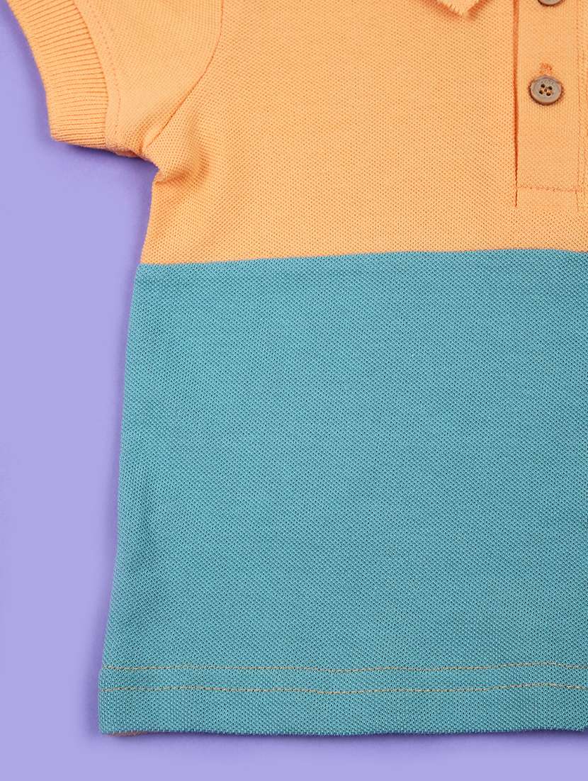 boys color blocked short sleeves polo t-shirt - 21690823 -  Standard Image - 3