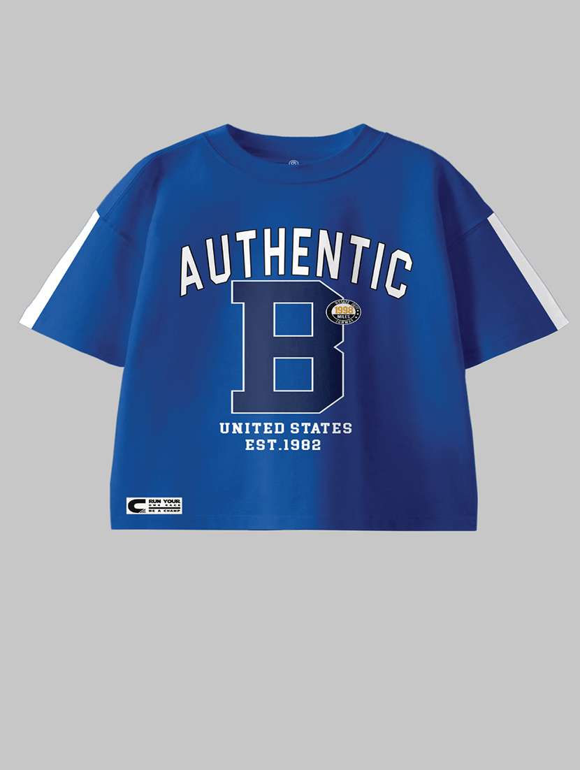 boys front print short sleeve t-shirt