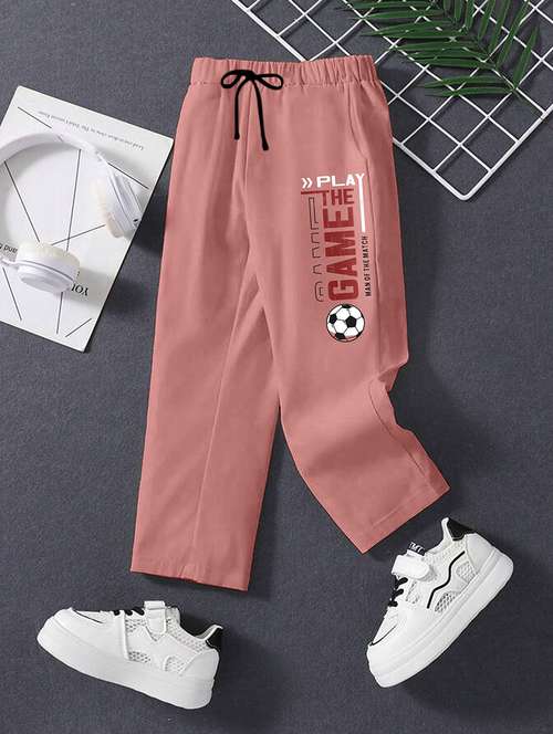 boys typography print track pant - 21690897 -  Standard Image - 0