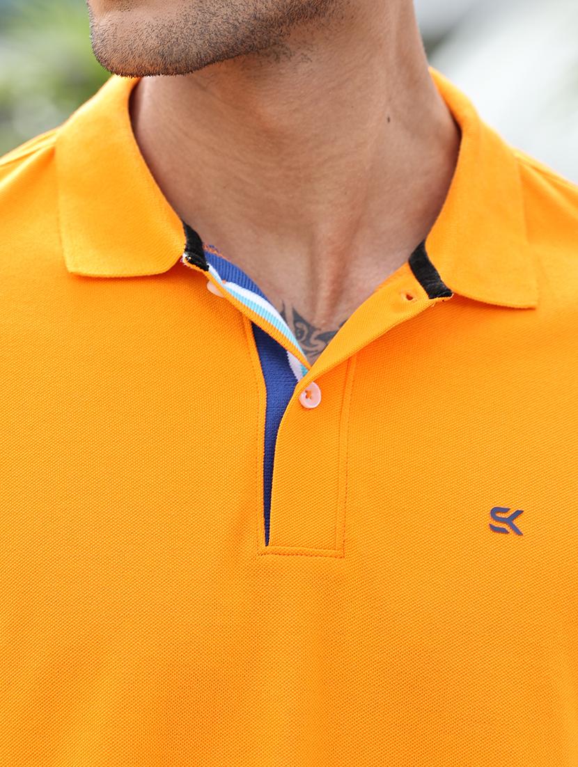 men short sleeves plain polo t-shirt - 21691013 - Standard Image - 5