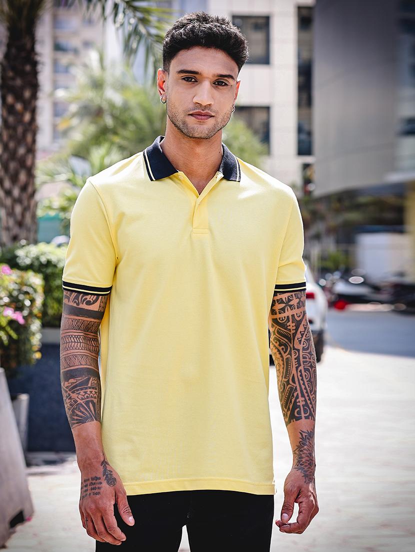 men short sleeves plain polo t-shirt  - 21691014 -  Zoom Image - 0