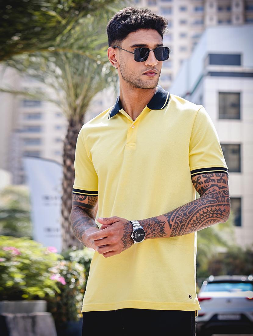 men short sleeves plain polo t-shirt - 21691014 - Standard Image - 3