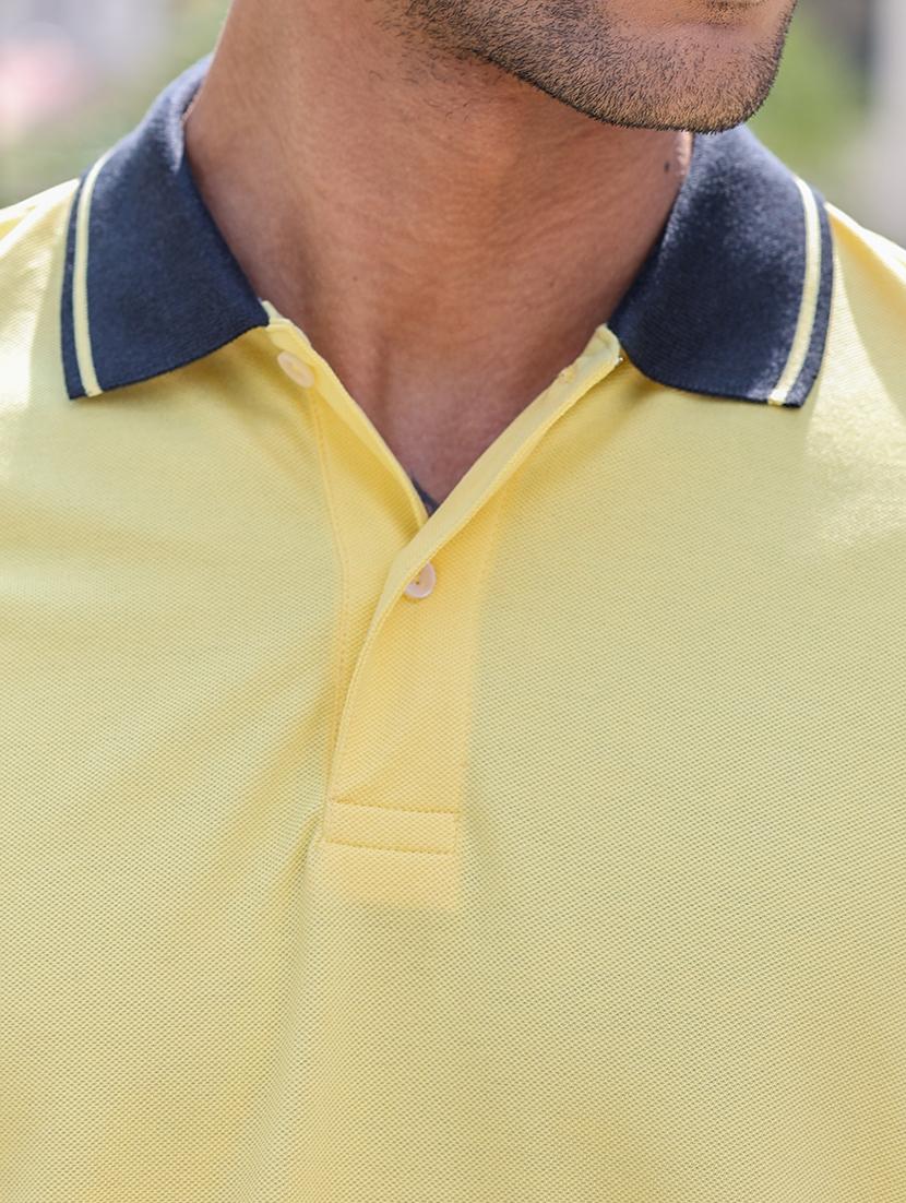 men short sleeves plain polo t-shirt - 21691014 - Standard Image - 5