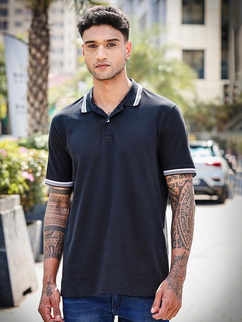 men short sleeves plain polo t-shirt  - 21691015 -  Standard Image - 0