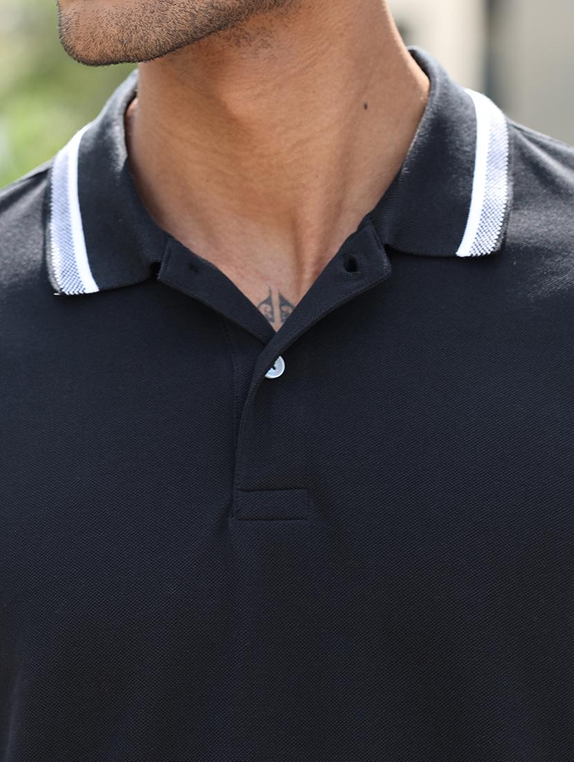 men short sleeves plain polo t-shirt - 21691015 - Standard Image - 5