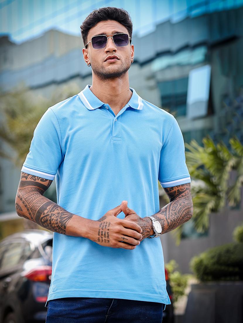 men short sleeves plain polo t-shirt - 21691016 - Standard Image - 3