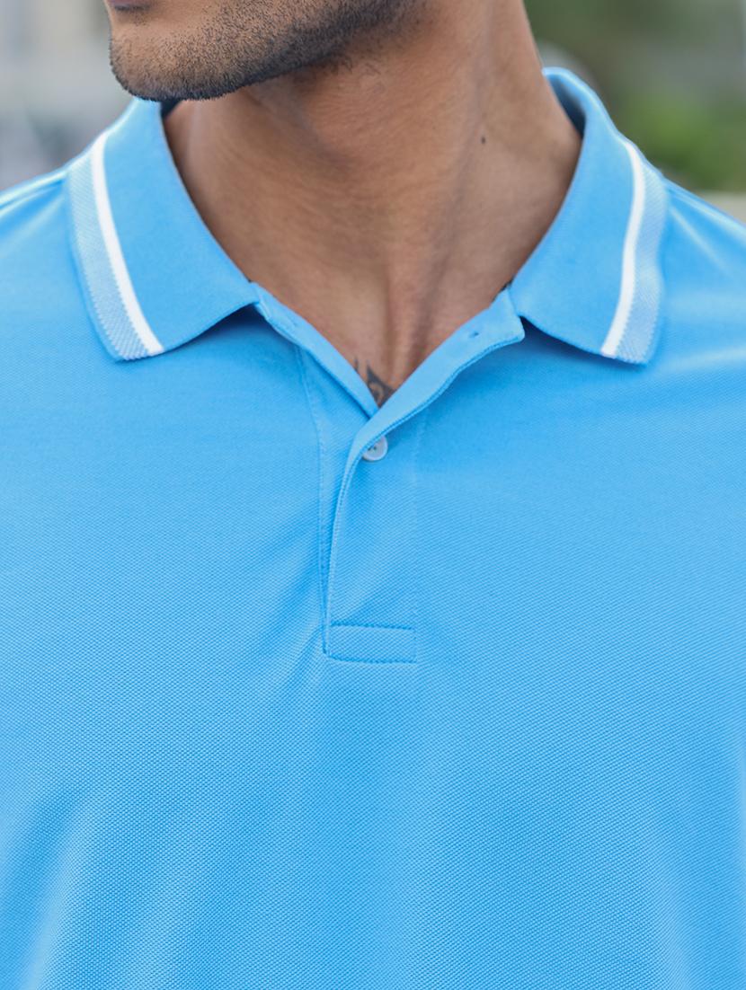 men short sleeves plain polo t-shirt - 21691016 - Standard Image - 5