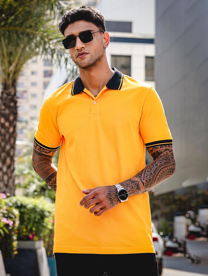 men short sleeves plain polo t-shirt - 21691017 - Standard Image - 3