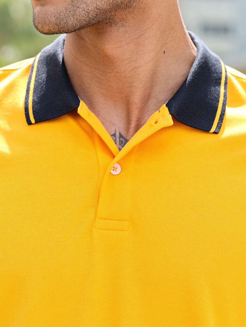 men short sleeves plain polo t-shirt - 21691017 - Standard Image - 5