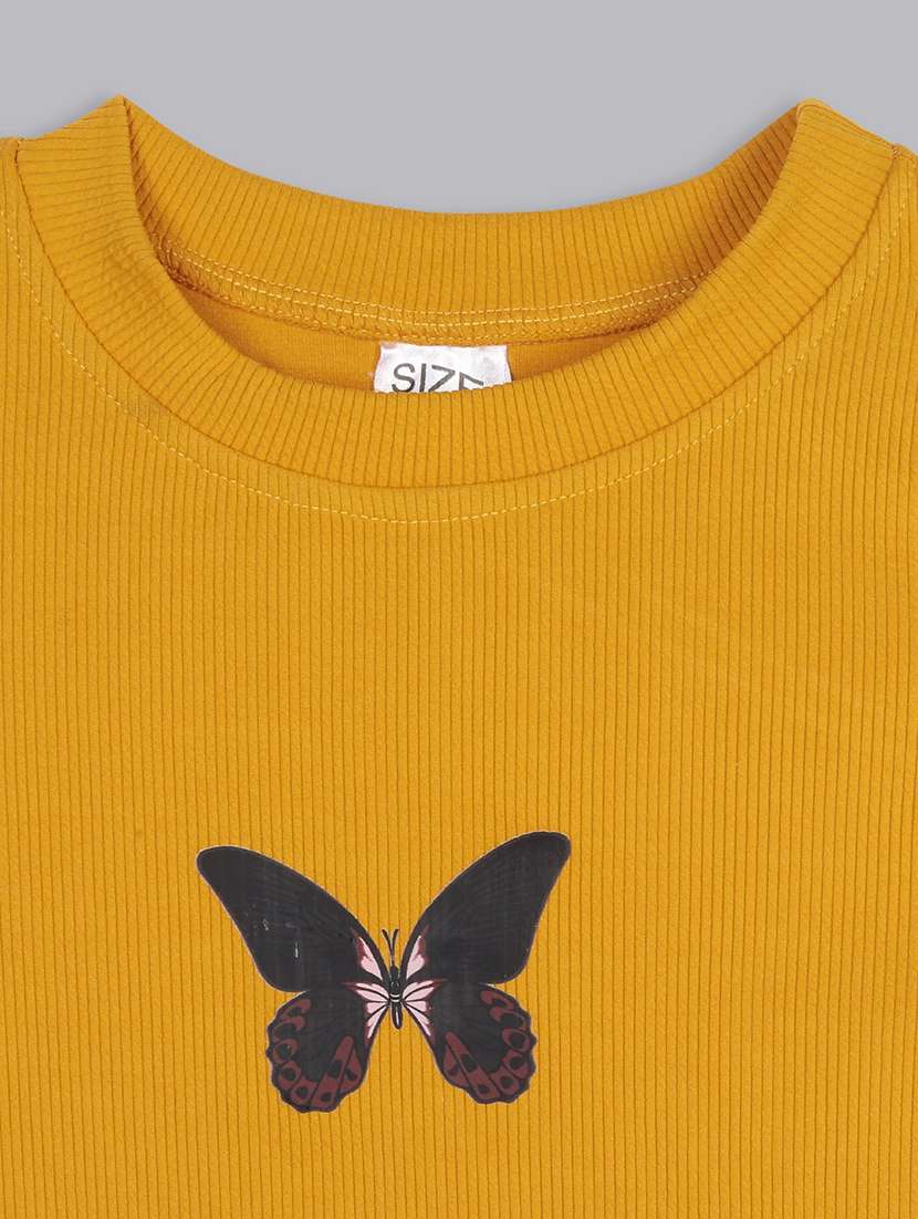 girls round neck graphic printed top - 21691271 - Standard Image - 3