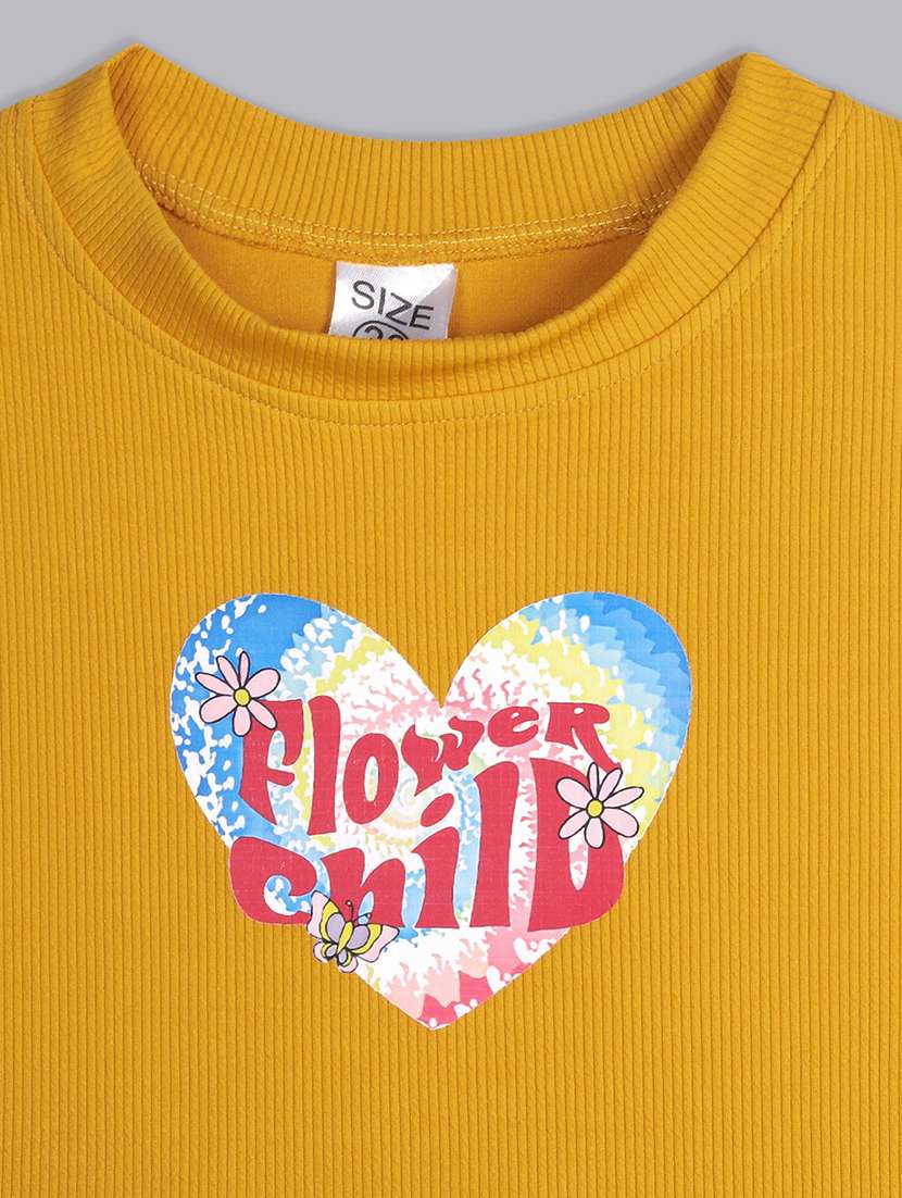 girls round neck graphic printed top - 21691275 - Standard Image - 3