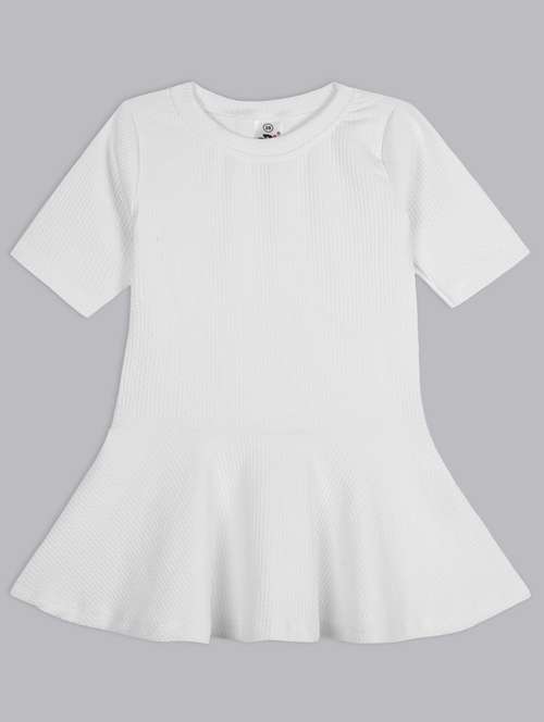 girls round neck solid top - 21691283 - Standard Image - 0
