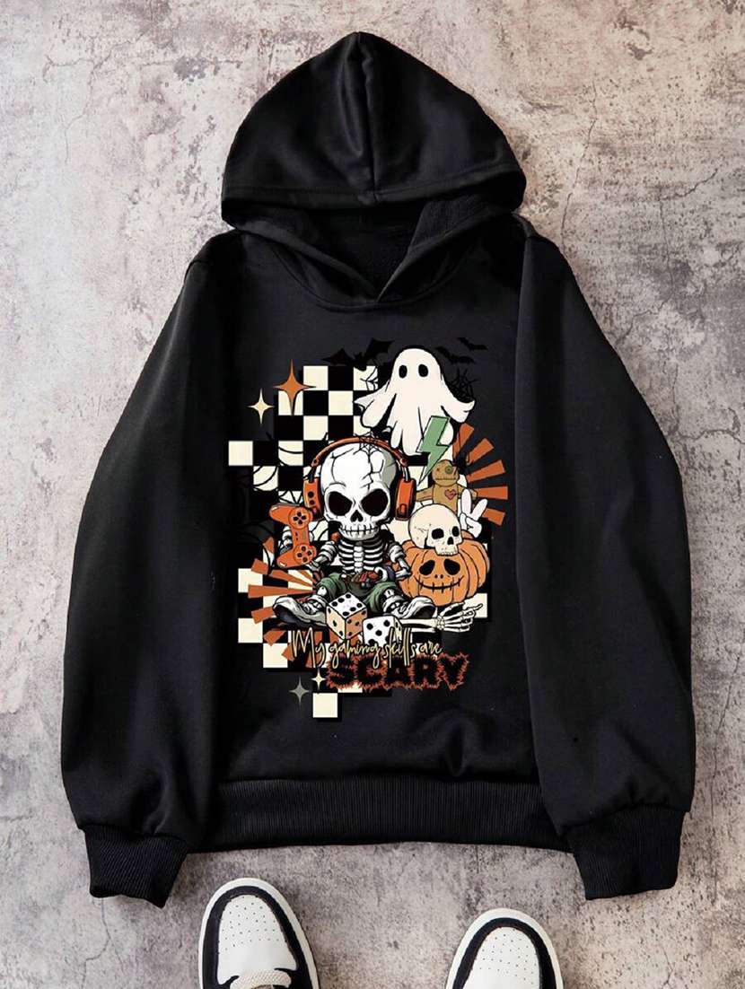 kids long sleeves front print sweatshirt