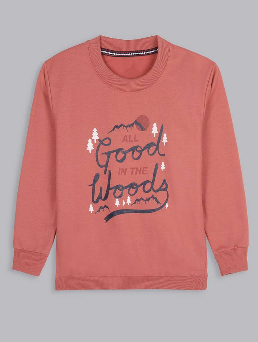kids long sleeves front print sweatshirt