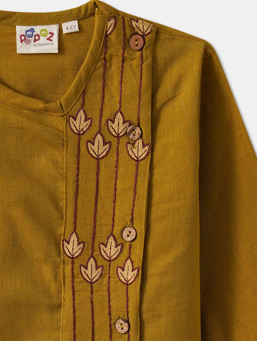 boys embroidered kurta bottom set - 21691364 - Standard Image - 3