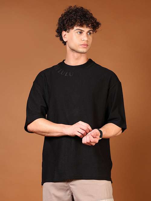 men placement print round neck regular fit t-shirt - 21691367 - Standard Image - 0