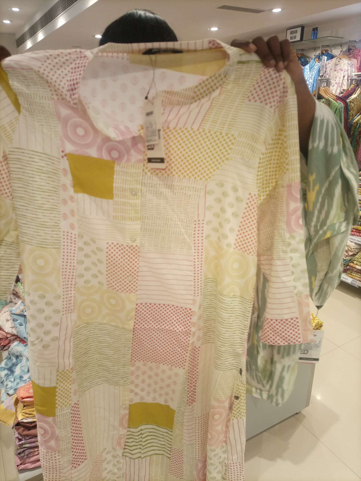 off white rayon kurta - 21691371 -  Zoom Image - 0