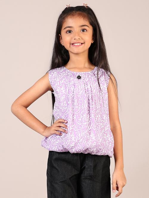 girls printed sleeveless top - 21691392 -  Standard Image - 0