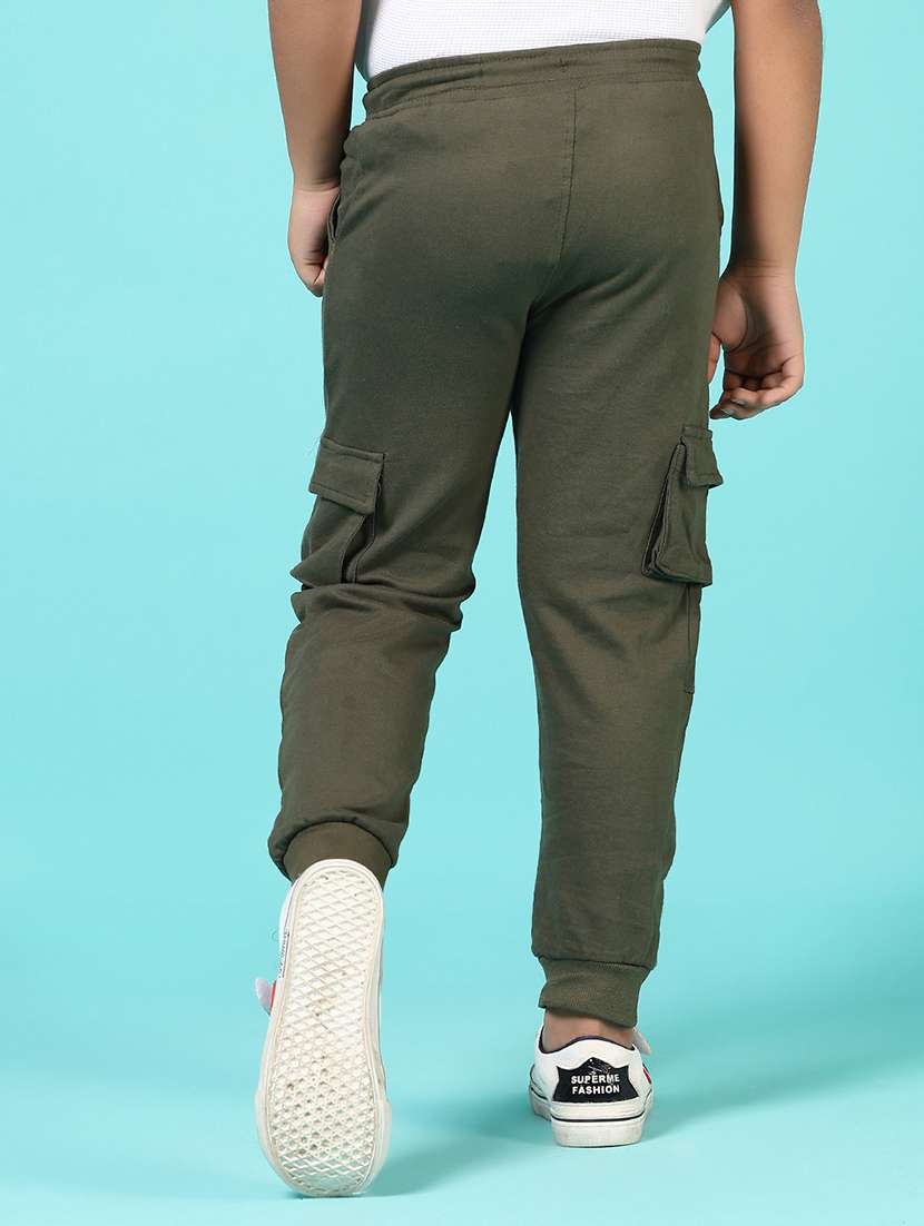 boys solid mid rise cargo - 21691422 -  Standard Image - 3