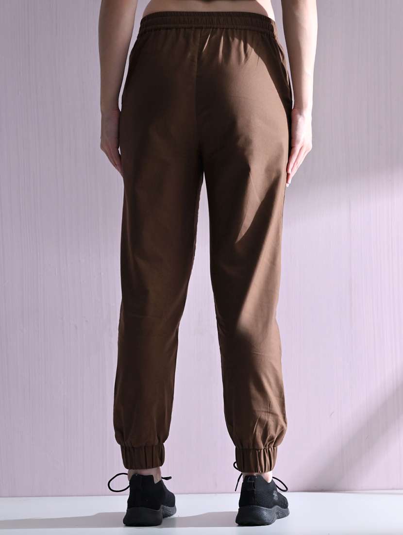 women high rise solid joggers  - 21691698 -  Standard Image - 3