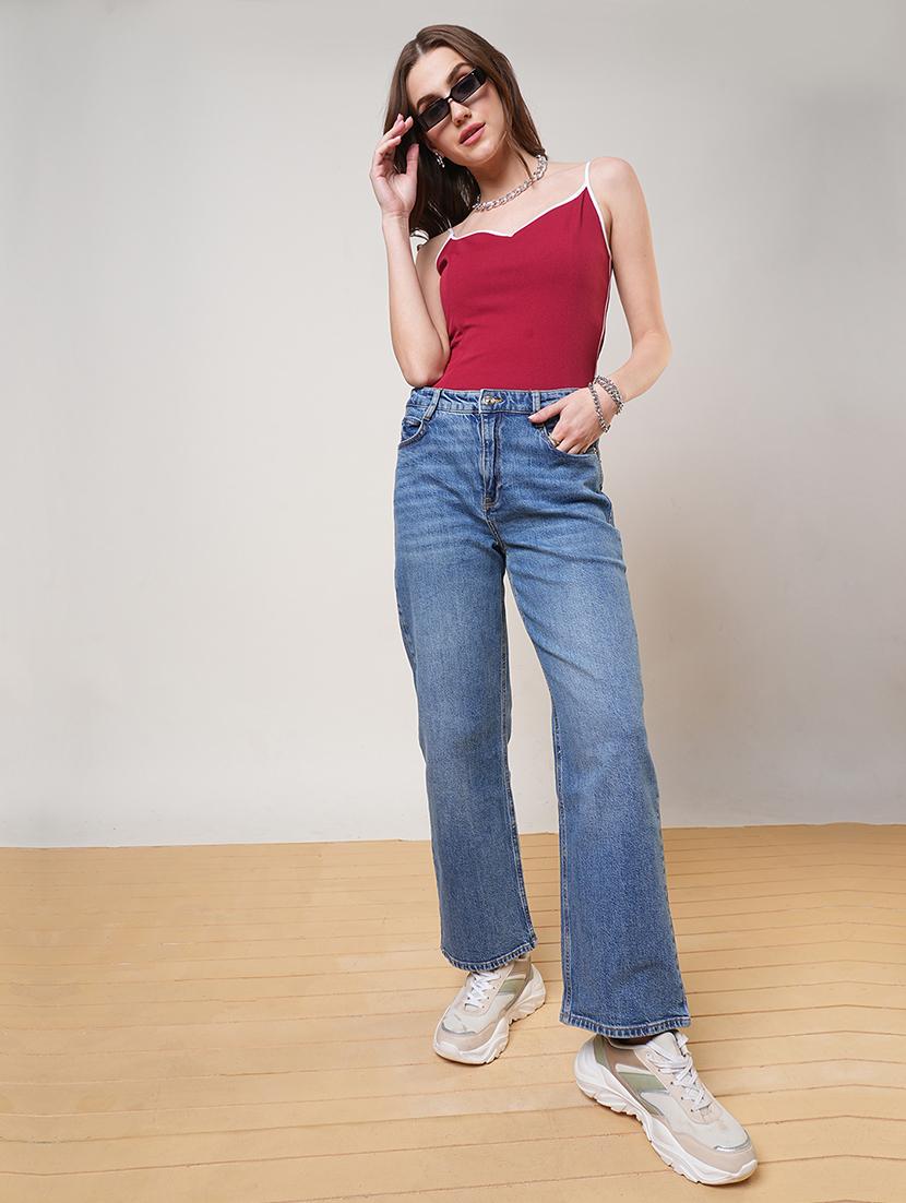 women sweetheart neck solid regular top - 21691717 - Standard Image - 3