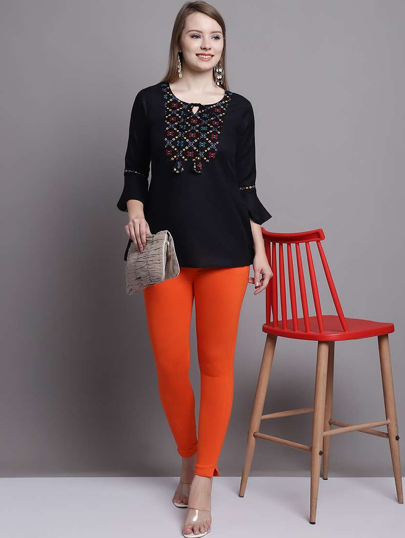 women pack of 2 solid leggings - 21691777 -  Standard Image - 5