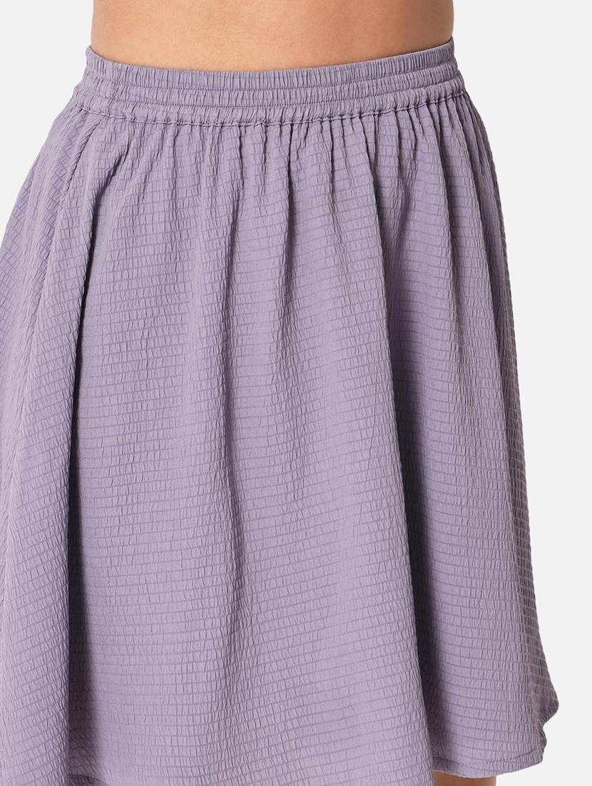 women solid high rise flared skirt - 21691794 - Standard Image - 5