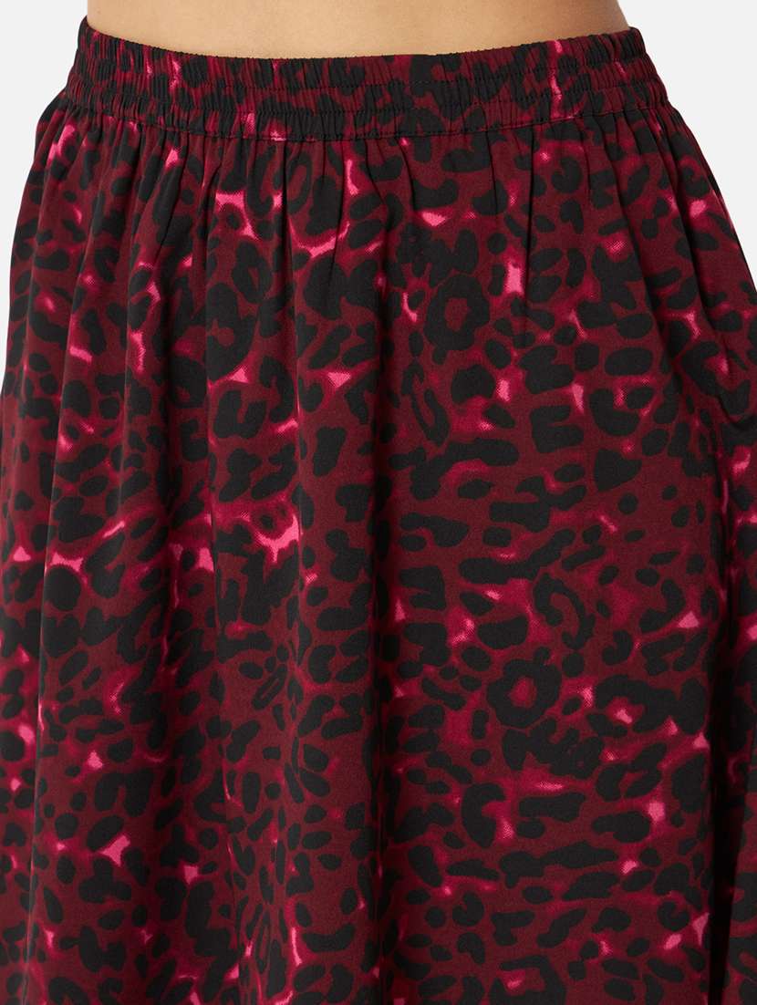 women printed high rise flared skirt - 21691801 - Standard Image - 5