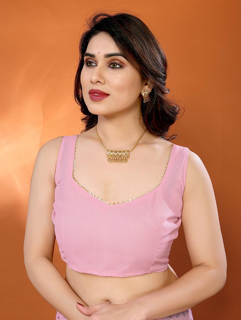 women foil printed saree with blouse - 21691818 - Standard Image - 5
